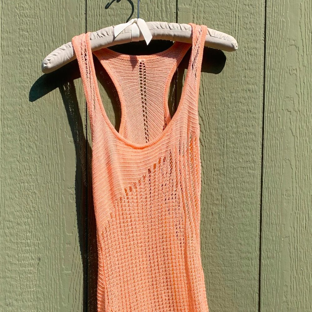 Mesh-Look Racerback Knit Tunic or Coverup